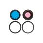 iPhone 16 / 16 Plus Back Camera Lens With Bracket & Bezel Black (2 Piece Set)