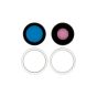 iPhone 16 / 16 Plus Back Camera Lens With Bracket & Bezel White (2 Piece Set)