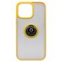 Brilliance LUX iPhone 16 Pro Max Hybrid Shell Anti-shock Ring Kickstand TPU Matte Case Yellow