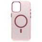 Brilliance LUX iPhone 16 Plus Bling Shiny Magnetic TPU+PC Clear Case With Lens Bracket Camera Stand Glitter Pink