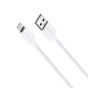TRUSMI 2.4A USB To iPhone Braided Charging Cable White 1M