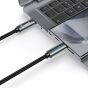 TRUSMI 60W Type C to Type C LED Charging Braided Cable Black (1M)