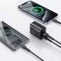TRUSMI 20W Black Dual Type C & USB Power Adapter w/ Type C to Type C Cable
