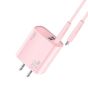 TRUSMI 20W Pink Dual Type C & USB Power Adapter w/ Type C to Type C Cable