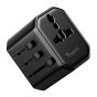 TRUSMI 10.5W Universal Travel Adapter USB & Type C Charger Black