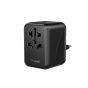 TRUSMI 20W Universal Travel Adapter Type C & USB Charger Black