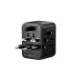 TRUSMI 20W Universal Travel Adapter Type C & USB Charger Black