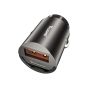 TRUSMI 60W USB & Type C Metal Fast Car Charger Gray