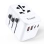TRUSMI 35W 3 Type C & 2 USB Port Universal Travel Adapter White