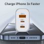 TRUSMI 30W USB & USB-L & Type-C White Fast Charger