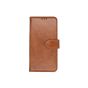 TRUSMI iPhone 15 Pro Max Cowhide Leather Wallet Case with Card Slot Light Brown