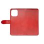TRUSMI iPhone 15 Pro Max Cowhide Leather Wallet Case with Card Slot Red