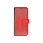TRUSMI iPhone 15 Cowhide Leather Wallet Case with Card Slot Red