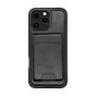 TRUSMI iPhone 15 Pro Max Magnetic Cowhide Leather Case with Card Slot Wallet Black