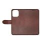 TRUSMI iPhone 16 Pro Cowhide Leather Wallet Case with Card Slot Dark Brown