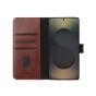 TRUSMI Samsung S24 Plus Cowhide Leather Wallet Case with Card Slot Dark Brown
