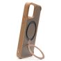 Brilliance LUX iPhone 12 Pro 360° Rotating Magnetic Metal Bracket Carbon Fiber Pattern Matte PC+TPU Phone case Gold