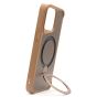 Brilliance LUX iPhone 13 Pro 360° Rotating Magnetic Metal Bracket Carbon Fiber Pattern Matte PC+TPU Phone case Gold