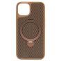 Brilliance LUX iPhone 13 360° Rotating Magnetic Metal Bracket Carbon Fiber Pattern Matte PC+TPU Phone case Gold
