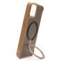 Brilliance LUX iPhone 13 360° Rotating Magnetic Metal Bracket Carbon Fiber Pattern Matte PC+TPU Phone case Gold
