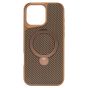 Brilliance LUX iPhone 16 Pro Max 360° Rotating Magnetic Metal Bracket Carbon Fiber Pattern Matte PC+TPU Phone case Gold