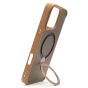 Brilliance LUX iPhone 16 Pro Max 360° Rotating Magnetic Metal Bracket Carbon Fiber Pattern Matte PC+TPU Phone case Gold