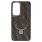Brilliance LUX iPhone S25 plus 360Â° Rotating Magnetic Metal Bracket Carbon Fiber Pattern Matte PC+TPU Phone case Grey