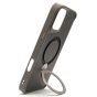 Brilliance LUX iPhone 16 Plus 360° Rotating Magnetic Metal Bracket Carbon Fiber Pattern Matte PC+TPU Phone case Grey