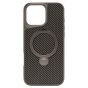 Brilliance LUX iPhone 16 Pro Max 360° Rotating Magnetic Metal Bracket Carbon Fiber Pattern Matte PC+TPU Phone case Grey