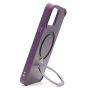 Brilliance LUX iPhone 12 Pro 360° Rotating Magnetic Metal Bracket Carbon Fiber Pattern Matte PC+TPU Phone case Purple