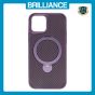 Brilliance LUX iPhone 12 Pro 360° Rotating Magnetic Metal Bracket Carbon Fiber Pattern Matte PC+TPU Phone case Purple