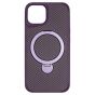 Brilliance LUX iPhone 13 360° Rotating Magnetic Metal Bracket Carbon Fiber Pattern Matte PC+TPU Phone case Purple