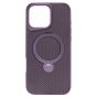 Brilliance LUX iPhone 16 Pro Max 360° Rotating Magnetic Metal Bracket Carbon Fiber Pattern Matte PC+TPU Phone case Purple