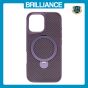 Brilliance LUX iPhone 16 360° Rotating Magnetic Metal Bracket Carbon Fiber Pattern Matte PC+TPU Phone case Purple
