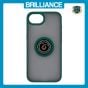 Brilliance LUX iPhone 16E Hybrid Shell Anti-shock Ring Kickstand TPU Matte Case Dark Green