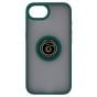 Brilliance LUX iPhone 16E Hybrid Shell Anti-shock Ring Kickstand TPU Matte Case Dark Green