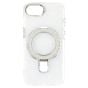 Brilliance LUX iPhone 16E Glitter Sparkle Magnetic Clear TPU + Acrylic with Kickstand Phone Case White