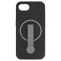 Brilliance LUX iPhone 16E Silicone with BackSide 360Â° Rotating Wrist Strap Magnetic Phone Case Black