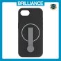 Brilliance LUX iPhone 16E Silicone with BackSide 360Â° Rotating Wrist Strap Magnetic Phone Case Black