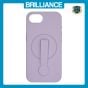 Brilliance LUX iPhone 16E Silicone with BackSide 360° Rotating Wrist Strap Magnetic Phone Case Purple