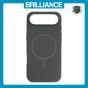 Brilliance LUX iPhone 16E Magnetic Solid Silicone with Open-Area Camera Cutout Phone Case Black