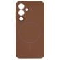 Brilliance LUX iPhone 16E Magnetic Solid Silicone with Open-Area Camera Cutout Phone Case Brown