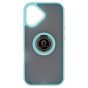 Brilliance LUX iPhone 17 Hybrid Shell Anti-shock Ring Kickstand TPU Matte Case Blue