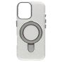 Brilliance LUX iPhone 17 Glitter Sparkle Magnetic Clear TPU + Acrylic with Kickstand Phone Case White