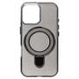 Brilliance LUX iPhone 17 Glitter Sparkle Magnetic Clear TPU + Acrylic with Kickstand Phone Case Black