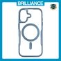 Brilliance LUX iPhone 17 Chrome-Plated Magnetic Clear TPU + Acrylic Phone Case Blue Titanium