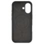 Brilliance LUX iPhone 17 Silicone with BackSide 360° Rotating Wrist Strap Magnetic Phone Case Black