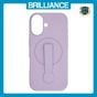 Brilliance LUX iPhone 17 Silicone with BackSide 360° Rotating Wrist Strap Magnetic Phone Case Purple