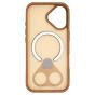 Brilliance LUX iPhone 17 Anti-shock Magnetic Matte Clear TPU + Acrylic Kickstand Phone Case Gold