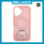 Brilliance LUX iPhone 17 Anti-shock Magnetic Matte Clear TPU + Acrylic Kickstand Phone Case Pink